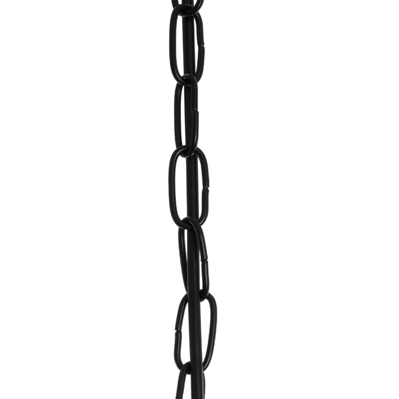 GloboStar® MILLBANK 01423 Vintage Κρεμαστό Φωτιστικό Πλέγμα Πολύφωτο 8 x E27 IP20 Μαύρο Μέταλλο με Μπεζ Σχοινί - Μ80 x Π80 x Y54cm