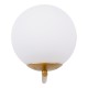 GloboStar® JADA 01426 Μοντέρνο Επιτοίχιο Φωτιστικό Απλίκα Μονόφωτο 1 x E27 IP20 Χρυσό Μέταλλο με Λευκό Γυαλί - Μ15 x Π21.5 x Υ18cm