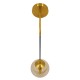 GloboStar® MADISON 01427 Μοντέρνο Επιτοίχιο Φωτιστικό Απλίκα Μονόφωτο 1 x E27 IP20 Χρυσό Μέταλλο με Μελί Γυαλί - Φ15 x Υ54cm