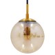 GloboStar® MADISON 01427 Μοντέρνο Επιτοίχιο Φωτιστικό Απλίκα Μονόφωτο 1 x E27 IP20 Χρυσό Μέταλλο με Μελί Γυαλί - Φ15 x Υ54cm