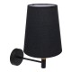 GLOBOSTAR® LYDFORD 01432 Μοντέρνο Φωτιστικό Τοίχου - Απλίκα με Ντουί 1 x E27 AC 220-240V IP20 - Μαύρο - Μ20 x Π28 x Υ36cm
