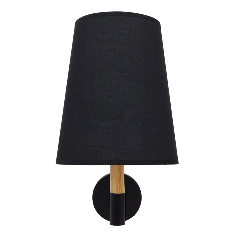 GLOBOSTAR® LYDFORD 01432 Μοντέρνο Φωτιστικό Τοίχου - Απλίκα με Ντουί 1 x E27 AC 220-240V IP20 - Μαύρο - Μ20 x Π28 x Υ36cm