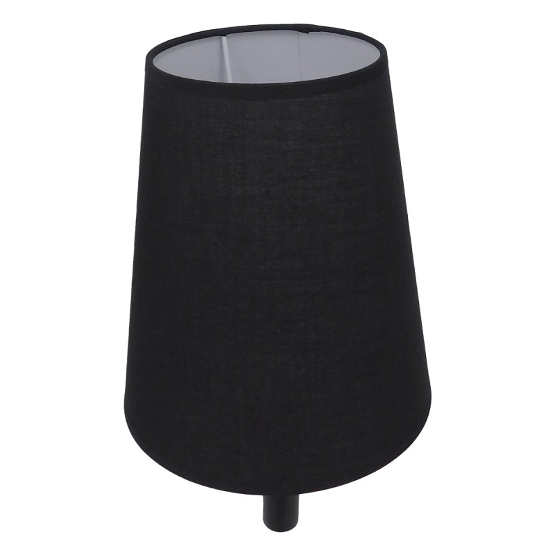 GLOBOSTAR® LYDFORD 01432 Μοντέρνο Φωτιστικό Τοίχου - Απλίκα με Ντουί 1 x E27 AC 220-240V IP20 - Μαύρο - Μ20 x Π28 x Υ36cm