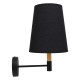 GLOBOSTAR® LYDFORD 01432 Μοντέρνο Φωτιστικό Τοίχου - Απλίκα με Ντουί 1 x E27 AC 220-240V IP20 - Μαύρο - Μ20 x Π28 x Υ36cm