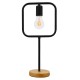 GloboStar® HONOR SQUARE 01435 Μοντέρνο Επιτραπέζιο Φωτιστικό Πορτατίφ Μονόφωτο 1 x E27 IP20 Μαύρο Μέταλλο με Μπεζ Ξύλο - Μ20 x Π20 x Υ42cm GloboStar® HONOR SQUARE 01435 Μοντέρνο Επιτραπέζιο Φωτιστικό Πορτατίφ Μονόφωτο Μαύρο Μεταλλικό με Ξύλινη Βάση Δρυς Μ20 x Π20 x Υ42cm
