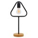 GloboStar® HONOR TRIANGLE 01436 Μοντέρνο Επιτραπέζιο Φωτιστικό Πορτατίφ Μονόφωτο 1 x E27 IP20 Μαύρο Μέταλλο με Μπεζ Ξύλο - Μ20 x Π20 x Υ40cm GloboStar® HONOR TRIANGLE 01436 Μοντέρνο Επιτραπέζιο Φωτιστικό Πορτατίφ Μονόφωτο Μαύρο Μεταλλικό με Ξύλινη Βάση Δρυς Μ20 x Π20 x Υ40cm