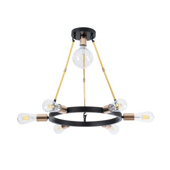 GLOBOSTAR® SAILOR 01445 Μοντέρνο Φωτιστικό Οροφής με Ντουί 7 x E27 AC 220-240V IP20 - Πολύχρωμο - Μ55 x Π55 x Υ55cm