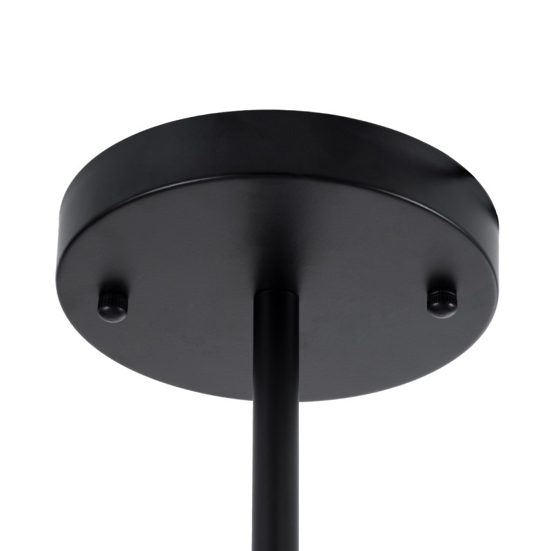 GloboStar® NEXUS 01446 Μοντέρνο Φωτιστικό Οροφής Πλέγμα Πολύφωτο 6 x E27 IP20 Μαύρο & Χάλκινο - Μέταλλο Μ105 x Π105 x Υ70cm