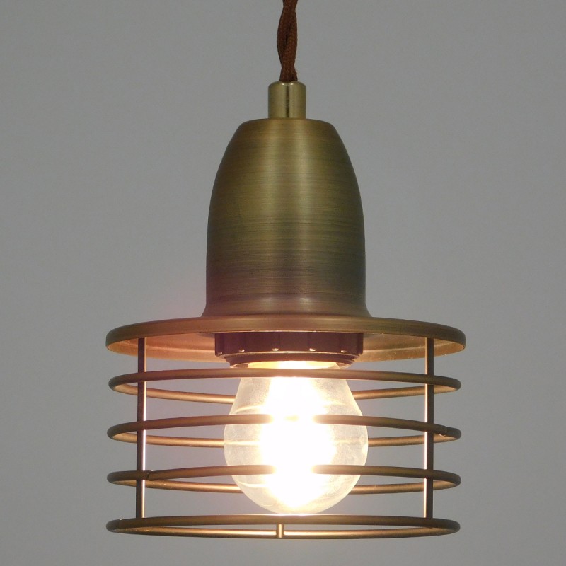 GloboStar® MANHATTAN 01454 Μοντέρνο Κρεμαστό Φωτιστικό Καμπάνα Μονόφωτο 1 x E27 IP20 Χρυσό Μέταλλο - Μ11 x Π11 x Υ14cm