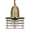 GloboStar® MANHATTAN 01455 Μοντέρνο Κρεμαστό Φωτιστικό Καμπάνα Μονόφωτο 1 x E27 IP20 Μπρούτζινο Μέταλλο - Μ11 x Π11 x Υ14cm