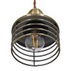 GloboStar® MANHATTAN 01455 Μοντέρνο Κρεμαστό Φωτιστικό Καμπάνα Μονόφωτο 1 x E27 IP20 Μπρούτζινο Μέταλλο - Μ11 x Π11 x Υ14cm