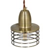 GloboStar® MANHATTAN 01455 Μοντέρνο Κρεμαστό Φωτιστικό Καμπάνα Μονόφωτο 1 x E27 IP20 Μπρούτζινο Μέταλλο - Μ11 x Π11 x Υ14cm