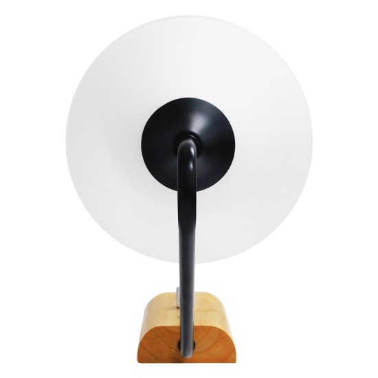 GloboStar® ALESSIA 01457 Μοντέρνο Επιτοίχιο Φωτιστικό Απλίκα Μονόφωτο 1 x E27 IP20 Μαύρο Μέταλλο, Λευκό Γυαλί με Μπεζ Ξύλο - Μ18 x Π26 x Υ29cm GloboStar® ALESSIA 01457 Μοντέρνο Επιτοίχιο Φωτιστικό Απλίκα Μονόφωτο 1 x E27 IP20 Μαύρο Μέταλλο, Λευκό Γυαλί με Μπεζ Ξύλο - Μ18 x Π26 x Υ29cm