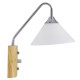 GloboStar® ALESSIA 01459 Μοντέρνο Επιτοίχιο Φωτιστικό Απλίκα Μονόφωτο 1 x E27 IP20 Ασημί Μέταλλο, Λευκό Γυαλί με Μπεζ Ξύλο - Μ18 x Π26 x Υ29cm GloboStar® ALESSIA 01459 Μοντέρνο Επιτοίχιο Φωτιστικό Απλίκα Μονόφωτο 1 x E27 IP20 Ασημί Μέταλλο, Λευκό Γυαλί με Μπεζ Ξύλο - Μ18 x Π26 x Υ29cm