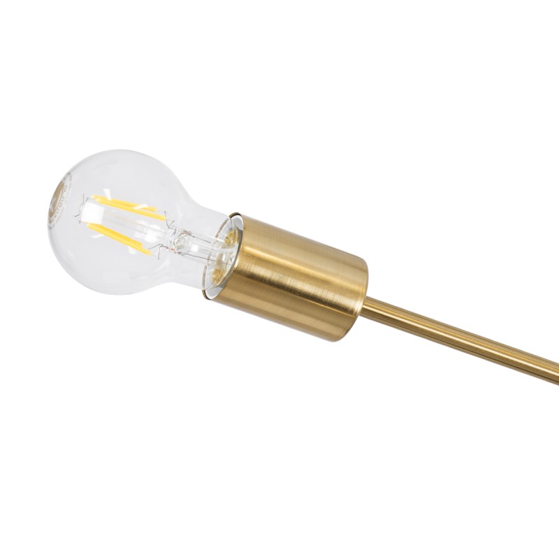 GloboStar® MILANO 01485 Μοντέρνο Φωτιστικό Οροφής Πλέγμα Πολύφωτο 12 x E27 IP20 Χρυσό Μέταλλο - Μ80 x Π80 x Υ80cm