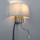 GloboStar® ELEGANT 01493 Μοντέρνο Επιτοίχιο Φωτιστικό Απλίκα με LED Βραχίονα Δίφωτο 1 x E27 IP20 Λευκό Ύφασμα με Ασημί Μέταλλο - Μ26.5 x Π15 x Υ43cm GloboStar® ELEGANT 01493 Μοντέρνο Επιτοίχιο Φωτιστικό Απλίκα με LED Βραχίονα Δίφωτο 1 x E27 IP20 Λευκό Ύφασμα με Ασημί Μέταλλο - Μ26.5 x Π15 x Υ43cm