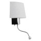 GloboStar® ELEGANT 01493 Μοντέρνο Επιτοίχιο Φωτιστικό Απλίκα με LED Βραχίονα Δίφωτο 1 x E27 IP20 Λευκό Ύφασμα με Ασημί Μέταλλο - Μ26.5 x Π15 x Υ43cm GloboStar® ELEGANT 01493 Μοντέρνο Επιτοίχιο Φωτιστικό Απλίκα με LED Βραχίονα Δίφωτο 1 x E27 IP20 Λευκό Ύφασμα με Ασημί Μέταλλο - Μ26.5 x Π15 x Υ43cm