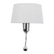 GloboStar® ELEGANT 01493 Μοντέρνο Επιτοίχιο Φωτιστικό Απλίκα με LED Βραχίονα Δίφωτο 1 x E27 IP20 Λευκό Ύφασμα με Ασημί Μέταλλο - Μ26.5 x Π15 x Υ43cm GloboStar® ELEGANT 01493 Μοντέρνο Επιτοίχιο Φωτιστικό Απλίκα με LED Βραχίονα Δίφωτο 1 x E27 IP20 Λευκό Ύφασμα με Ασημί Μέταλλο - Μ26.5 x Π15 x Υ43cm