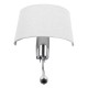 GloboStar® ELEGANT 01493 Μοντέρνο Επιτοίχιο Φωτιστικό Απλίκα με LED Βραχίονα Δίφωτο 1 x E27 IP20 Λευκό Ύφασμα με Ασημί Μέταλλο - Μ26.5 x Π15 x Υ43cm GloboStar® ELEGANT 01493 Μοντέρνο Επιτοίχιο Φωτιστικό Απλίκα με LED Βραχίονα Δίφωτο 1 x E27 IP20 Λευκό Ύφασμα με Ασημί Μέταλλο - Μ26.5 x Π15 x Υ43cm
