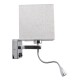 GLOBOSTAR® ELEGANT 01495 Μοντέρνο Φωτιστικό Τοίχου - Απλίκα Ξενοδοχείου Reading Light με Ντουί 1 x E27 LED 3W 360lm 36° AC 220-240V IP20 Θερμό Λευκό 2700K - Bridgelux COB Chip - Χρώμιο & Λευκό - Μ17 x Π21 x Υ43cm - 2 Χρόνια Εγγύηση GLOBOSTAR® ELEGANT 01495 Μοντέρνο Φωτιστικό Τοίχου - Απλίκα Ξενοδοχείου Reading Light με Ντουί 1 x E27 LED 3W 360lm 36° AC 220-240V IP20 Θερμό Λευκό 2700K - Bridgelux COB Chip - Χρώμιο & Λευκό - Μ17 x Π21 x Υ43cm - 2 Χρόνια Εγγύηση