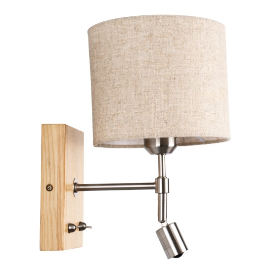 GloboStar® ELEGANT 01496 Μοντέρνο Επιτοίχιο Φωτιστικό Απλίκα με Ρυθμίζόμενο Σώμα LED Δίφωτο 1 x E27 IP20 Μπεζ Ύφασμα με Μπρούτζινο Μέταλλο - Μ18 x Π23.5 x Υ31cm GloboStar® ELEGANT 01496 Μοντέρνο Επιτοίχιο Φωτιστικό Απλίκα με Ρυθμίζόμενο Σώμα LED Δίφωτο 1 x E27 IP20 Μπεζ Ύφασμα με Μπρούτζινο Μέταλλο - Μ18 x Π23.5 x Υ31cm