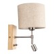 GloboStar® ELEGANT 01496 Μοντέρνο Επιτοίχιο Φωτιστικό Απλίκα με Ρυθμίζόμενο Σώμα LED Δίφωτο 1 x E27 IP20 Μπεζ Ύφασμα με Μπρούτζινο Μέταλλο - Μ18 x Π23.5 x Υ31cm GloboStar® ELEGANT 01496 Μοντέρνο Επιτοίχιο Φωτιστικό Απλίκα με Ρυθμίζόμενο Σώμα LED Δίφωτο 1 x E27 IP20 Μπεζ Ύφασμα με Μπρούτζινο Μέταλλο - Μ18 x Π23.5 x Υ31cm