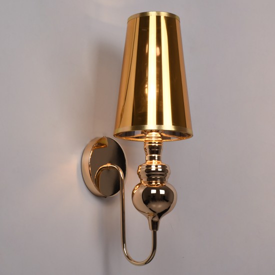 GloboStar® LAURA 01497 Μοντέρνο Επιτοίχιο Φωτιστικό Απλίκα Μονόφωτο 1 x E27 IP20 Χρυσό Μέταλλο - Μ21 x Π15 x Y48cm GloboStar® LAURA 01497 Μοντέρνο Επιτοίχιο Φωτιστικό Απλίκα Μονόφωτο 1 x E27 IP20 Χρυσό Μέταλλο - Μ21 x Π15 x Y48cm