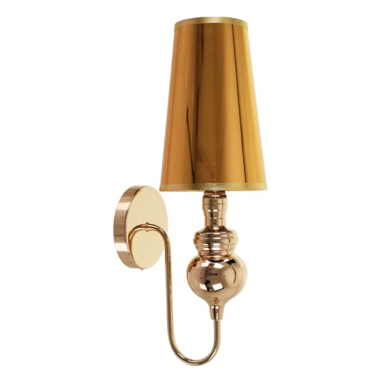 GloboStar® LAURA 01497 Μοντέρνο Επιτοίχιο Φωτιστικό Απλίκα Μονόφωτο 1 x E27 IP20 Χρυσό Μέταλλο - Μ21 x Π15 x Y48cm GloboStar® LAURA 01497 Μοντέρνο Επιτοίχιο Φωτιστικό Απλίκα Μονόφωτο 1 x E27 IP20 Χρυσό Μέταλλο - Μ21 x Π15 x Y48cm