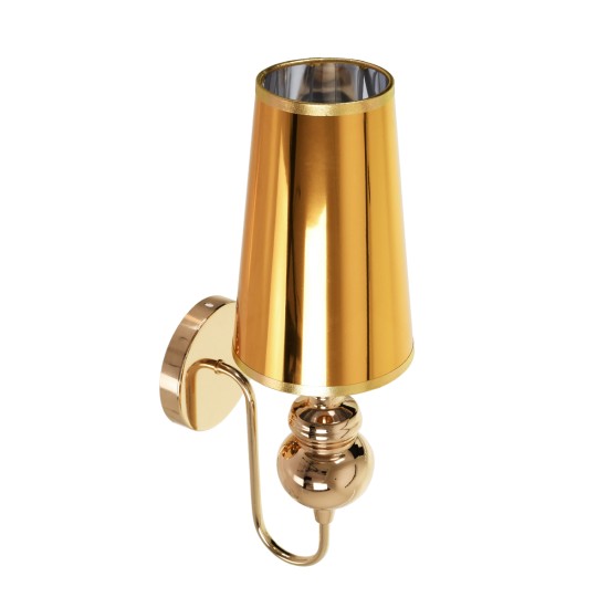 GloboStar® LAURA 01497 Μοντέρνο Επιτοίχιο Φωτιστικό Απλίκα Μονόφωτο 1 x E27 IP20 Χρυσό Μέταλλο - Μ21 x Π15 x Y48cm GloboStar® LAURA 01497 Μοντέρνο Επιτοίχιο Φωτιστικό Απλίκα Μονόφωτο 1 x E27 IP20 Χρυσό Μέταλλο - Μ21 x Π15 x Y48cm