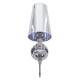 GloboStar® LAURA 01498 Μοντέρνο Επιτοίχιο Φωτιστικό Απλίκα Μονόφωτο 1 x E27 IP20 Ασημί Μέταλλο - Μ21 x Π15 x Y48cm