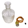 GloboStar® WHISKEY 01513 Vintage Κρεμαστό Φωτιστικό Ανάρτηση Μονόφωτο 1 x E27 IP20 Διάφανο Γυαλί - Μ13 x Π13 x Υ22cm
