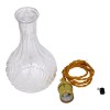 GloboStar® WHISKEY 01514 Vintage Κρεμαστό Φωτιστικό Ανάρτηση Μονόφωτο 1 x E27 IP20 Διάφανο Γυαλί - Μ14 x Π14 x Υ23cm