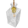GloboStar® WHISKEY 01516 Vintage Κρεμαστό Φωτιστικό Ανάρτηση Μονόφωτο 1 x E27 IP20 Διάφανο Γυαλί - Μ10 x Π10 x Υ24cm