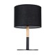 GloboStar® BRONX 01519 Μοντέρνο Επιτραπέζιο Φωτιστικό Πορτατίφ Μονόφωτο 1 x E27 IP20 Μαύρο Μέταλλο, Μπεζ Ξύλο με Μαύρο Ύφασμα - Μ25 x Π25 x Υ40cm GloboStar® BRONX 01519 Μοντέρνο Επιτραπέζιο Φωτιστικό Πορτατίφ Μονόφωτο 1 x E27 Μαύρο Μεταλλικό με Καπέλο Φ25xY40cm
