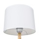GloboStar® BRONX 01520 Μοντέρνο Επιτραπέζιο Φωτιστικό Πορτατίφ Μονόφωτο 1 x E27 IP20 Λευκό Μέταλλο, Μπεζ Ξύλο με Λευκό Ύφασμα - Μ25 x Π25 x Υ40cm GloboStar® BRONX 01520 Μοντέρνο Επιτραπέζιο Φωτιστικό Πορτατίφ Μονόφωτο 1 x E27 Λευκό Μεταλλικό με Καπέλο Φ25xY40cm