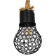 GloboStar® URBAN 01521 Vintage Κρεμαστό Φωτιστικό Πλέγμα Μονόφωτο 1 x E27 IP20 Μαύρο Μέταλλο με Μπεζ Σχοινί - Μ15 x Π15 x Υ25cm GloboStar® URBAN 01521 Vintage Κρεμαστό Φωτιστικό Πλέγμα Μονόφωτο 1 x E27 IP20 Μαύρο Μέταλλο με Μπεζ Σχοινί - Μ15 x Π15 x Υ25cm