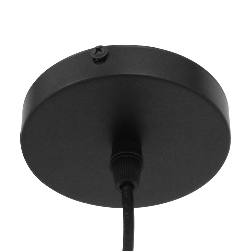 GloboStar® PALAZZO 01523 Μοντέρνο Κρεμαστό Φωτιστικό Καμπάνα Μονόφωτο 1 x E27 IP20 Μαύρο & Χρυσό Μέταλλο - Μ14 x Π14 x Υ34cm