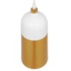GloboStar® PALAZZO 01524 Μοντέρνο Κρεμαστό Φωτιστικό Καμπάνα Μονόφωτο 1 x E27 IP20 Λευκό & Χρυσό Μέταλλο - Μ14 x Π14 x Υ34cm