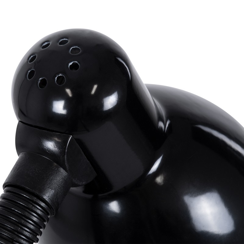 GLOBOSTAR® STUDENT 01530 Μοντέρνο Επιτραπέζιο Φωτιστικό Πορτατίφ με Ντουί 1 x E27 AC 220-240V IP20 - Μαύρο - Μ12 x Π12 x Υ32cm