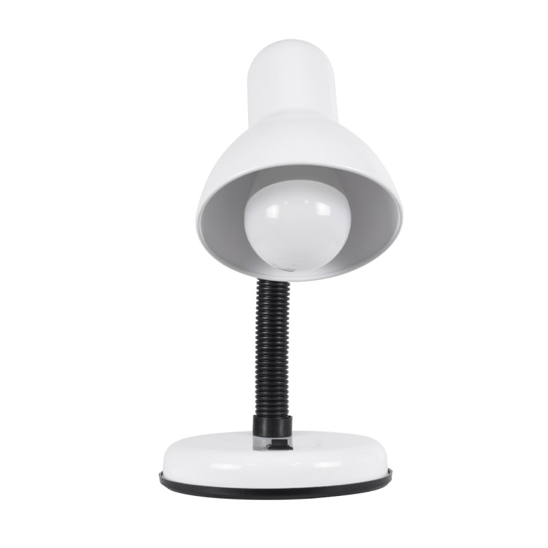 GLOBOSTAR® STUDENT 01531 Μοντέρνο Επιτραπέζιο Φωτιστικό Πορτατίφ με Ντουί 1 x E27 AC 220-240V IP20 - Λευκό - Μ12 x Π12 x Υ32cm