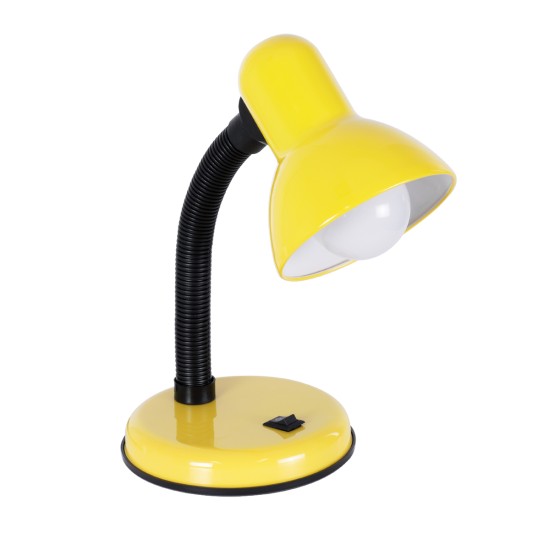 GloboStar® STUDENT 01536 Μοντέρνο Επιτραπέζιο Φωτιστικό Πορτατίφ Μονόφωτο 1 x E27 IP20 Κίτρινο Μέταλλο με Μαύρο Πλαστικό - Μ12 x Π12 x Υ32cm GloboStar® STUDENT YELLOW 01536 Μοντέρνο Επιτραπέζιο Φωτιστικό Γραφείου Μονόφωτο 1 x E27 Κίτρινο με Λευκό Μεταλλικό με Διακόπτη ΟN/OFF Καμπάνα Φ12 x Υ32cm