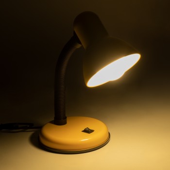 GLOBOSTAR® STUDENT 01536 Μοντέρνο Επιτραπέζιο Φωτιστικό Πορτατίφ με Ντουί 1 x E27 AC 220-240V IP20 - Κίτρινο & Μαύρο - Μ12 x Π12 x Υ32cm