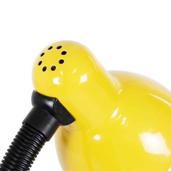 GloboStar® STUDENT 01536 Μοντέρνο Επιτραπέζιο Φωτιστικό Πορτατίφ Μονόφωτο 1 x E27 IP20 Κίτρινο Μέταλλο με Μαύρο Πλαστικό - Μ12 x Π12 x Υ32cm GloboStar® STUDENT YELLOW 01536 Μοντέρνο Επιτραπέζιο Φωτιστικό Γραφείου Μονόφωτο 1 x E27 Κίτρινο με Λευκό Μεταλλικό με Διακόπτη ΟN/OFF Καμπάνα Φ12 x Υ32cm