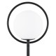 GloboStar® VERSAILLES 01540 Μοντέρνο Επιδαπέδιο Φωτιστικό Μονόφωτο 1 x E27 IP20 Μαύρο Αλουμίνιο, Λευκό Γυαλί με Γκρι Μάρμαρο - Μ25 x Π25 x Υ150cm