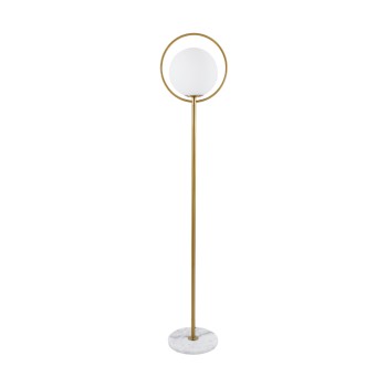 GLOBOSTAR® VERSAILLES 01543 Μοντέρνο Επιδαπέδιο Φωτιστικό με Ντουί 1 x E27 AC 220-240V IP20 - Χρυσό & Λευκό - Μ35 x Π35 x Υ170cm