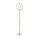 GloboStar® VERSAILLES 01543 Μοντέρνο Επιδαπέδιο Φωτιστικό Μονόφωτο 1 x E27 IP20 Χρυσό Αλουμίνιο , Λευκό Γυαλί με Γκρι Μάρμαρο - Μ35 x Π35 x Υ170cm