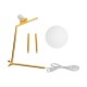 GloboStar® ELFIS GOLD 01551 Μοντέρνο Επιτραπέζιο Φωτιστικό Πορτατίφ Μονόφωτο 1 x E27 Χρυσό Μεταλλικό με Λευκό Γυαλί Μπάλα Φ15 x Υ53cm GloboStar® ELFIS GOLD 01551 Μοντέρνο Επιτραπέζιο Φωτιστικό Πορτατίφ Μονόφωτο 1 x E27 Χρυσό Μεταλλικό με Λευκό Γυαλί Μπάλα Φ15 x Υ53cm