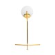 GloboStar® ELFIS GOLD 01551 Μοντέρνο Επιτραπέζιο Φωτιστικό Πορτατίφ Μονόφωτο 1 x E27 Χρυσό Μεταλλικό με Λευκό Γυαλί Μπάλα Φ15 x Υ53cm GloboStar® ELFIS GOLD 01551 Μοντέρνο Επιτραπέζιο Φωτιστικό Πορτατίφ Μονόφωτο 1 x E27 Χρυσό Μεταλλικό με Λευκό Γυαλί Μπάλα Φ15 x Υ53cm