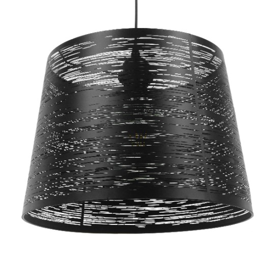 GLOBOSTAR® ACCADEMIA 01556 Μοντέρνο Κρεμαστό Φωτιστικό Οροφής με Ντουί 1 x E27 AC 220-240V IP20 - Μαύρο - Μ35 x Π35 x Υ25cm