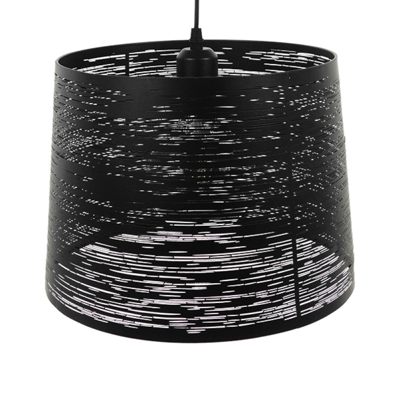 GLOBOSTAR® ACCADEMIA 01556 Μοντέρνο Κρεμαστό Φωτιστικό Οροφής με Ντουί 1 x E27 AC 220-240V IP20 - Μαύρο - Μ35 x Π35 x Υ25cm